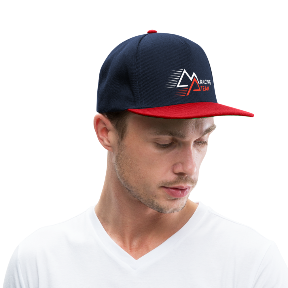 Snapback Cap Racing - Navy/Rot