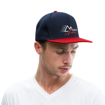 Snapback Cap Racing - Navy/Rot