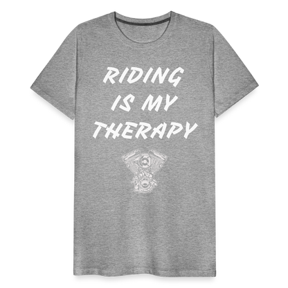 Riding is my Therapy - Grau meliert