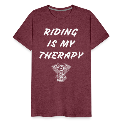 Riding is my Therapy - Bordeauxrot meliert
