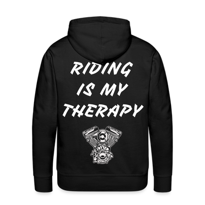 Riding is my Therapy Hoodie - Schwarz