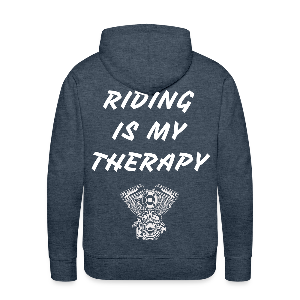 Riding is my Therapy Hoodie - Jeansblau